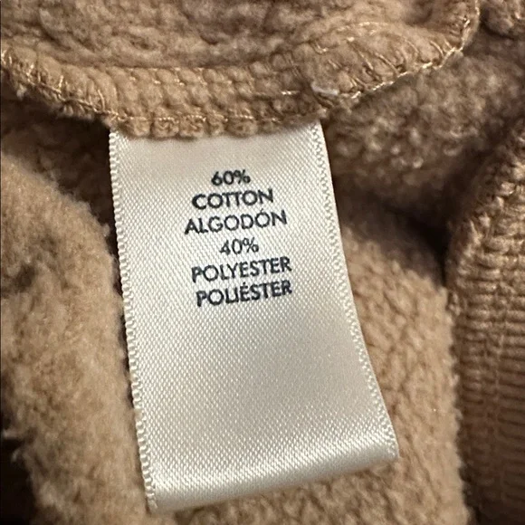 BKE Fleece Lined Drop Shoulder Zip Up Oversized Hoodie Size XL 1X Tan - Picture 4 of 9